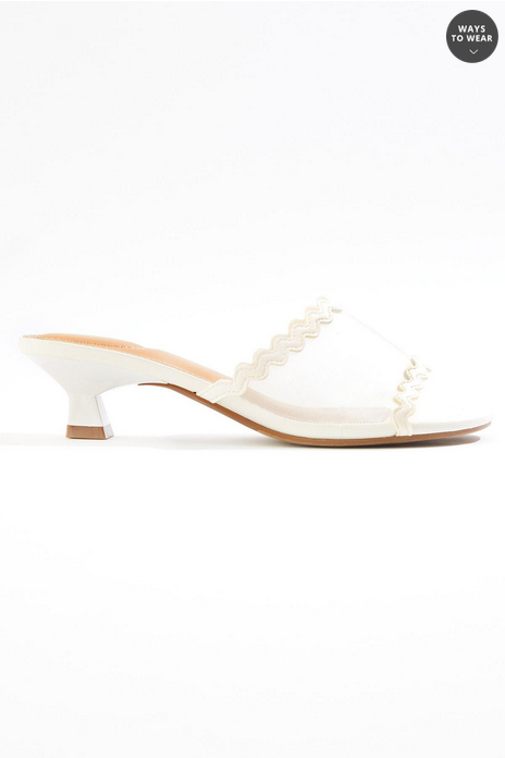 Cato Fashions Ric Rac Mesh Kitten Heels