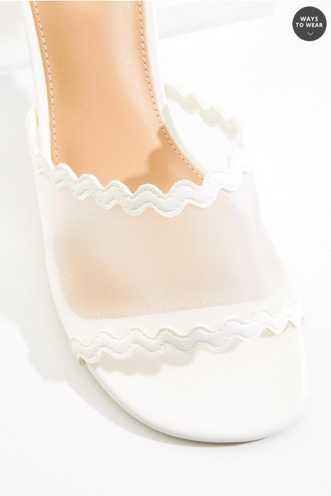 Cato Fashions Ric Rac Mesh Kitten Heels
