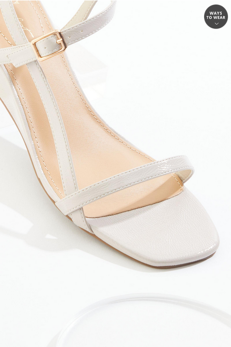 Cato Fashions Skinny Strap Single Sole Wedge Heels