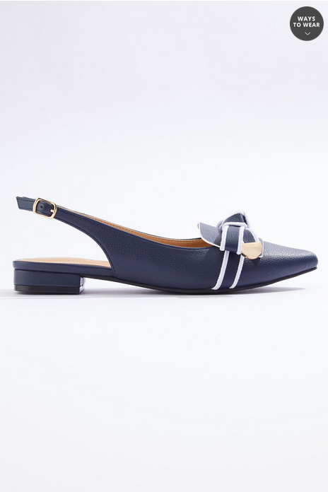 Cato Fashions Classic Bow Slingback Flats
