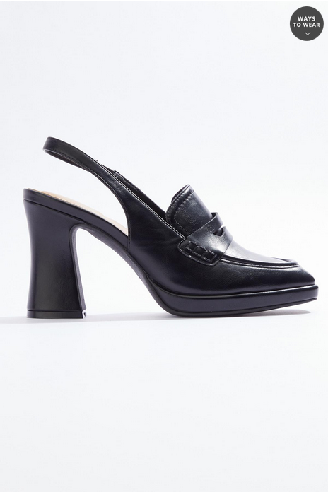 Cato Fashions Loafer Slingback Platform Heels