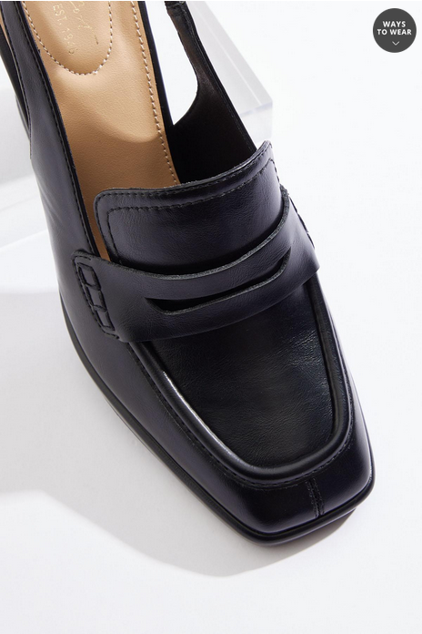 Cato Fashions Loafer Slingback Platform Heels