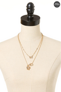 Cato Fashions Gold Layered Butterfly Charm Necklace