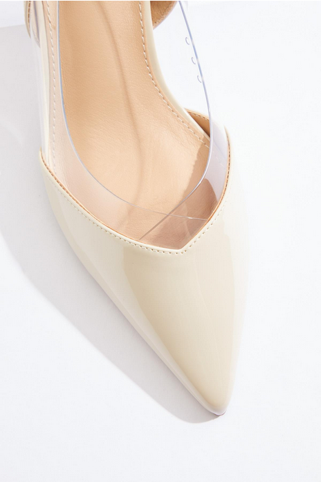 Cato Fashions Clear Panel Kitten Heels