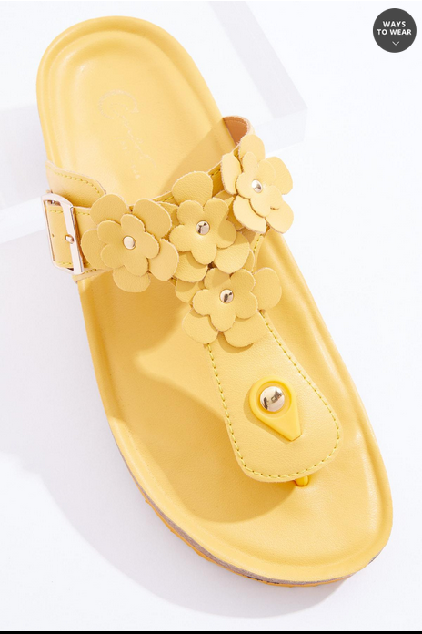 Cato Fashions 3d Flower Thong Sandals