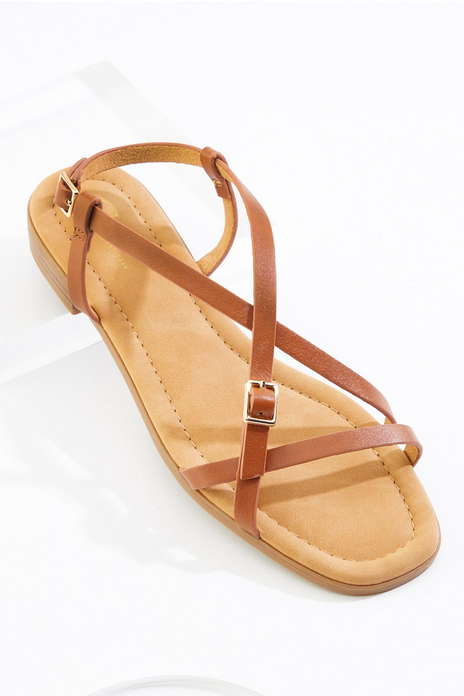 Cato Fashions Classic Criss Cross Strap Sandals