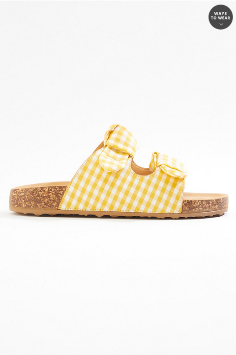 Cato Fashions Gingham Double Knot Sandals