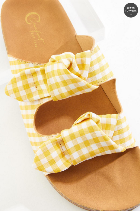 Cato Fashions Gingham Double Knot Sandals