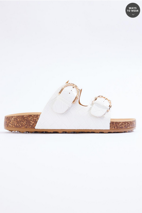 Cato Fashions Woven Bamboo Buckle Sandals