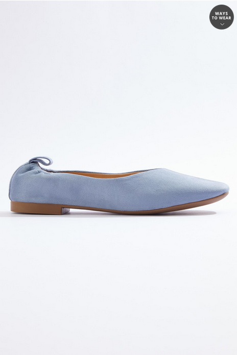 Cato Fashions Scrunch Back Square Toe Flats