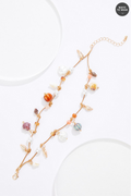 Cato Fashions Seashell Multi Bead Corded Anklet