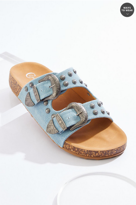 Cato Fashions Western Double Buckle Sandal