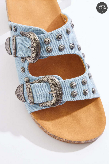 Cato Fashions Western Double Buckle Sandal