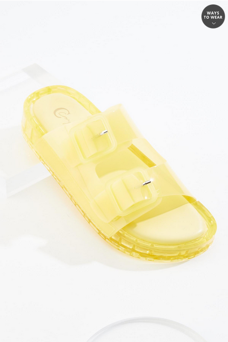 Cato Fashions Double Band Jelly Sandals