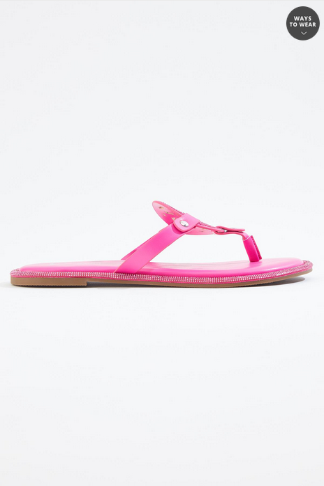 Cato Fashions Rhinestone Trim Medallion Sandals