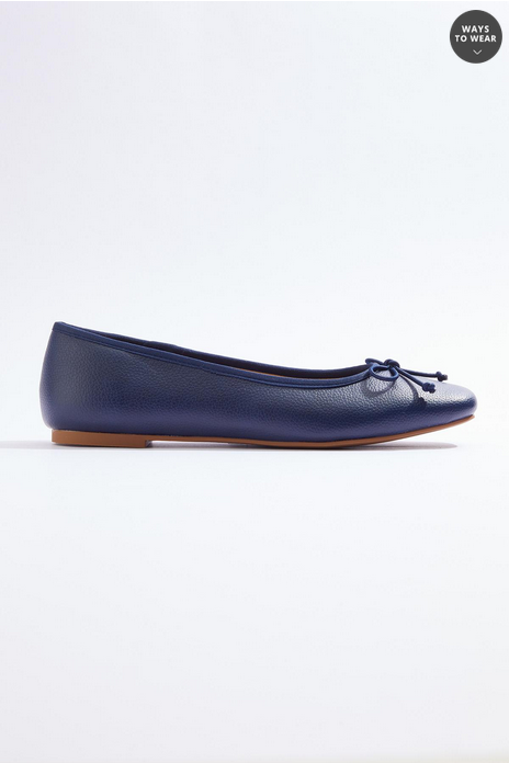 Cato Fashions Square Toe Bow Ballet Flat