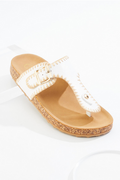 Cato Fashions Whipstitch Thong Sandals