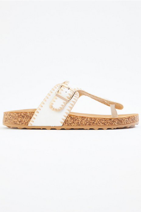Cato Fashions Whipstitch Thong Sandals