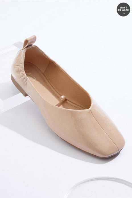 Cato Fashions Square Toe Scrunch Back Flats