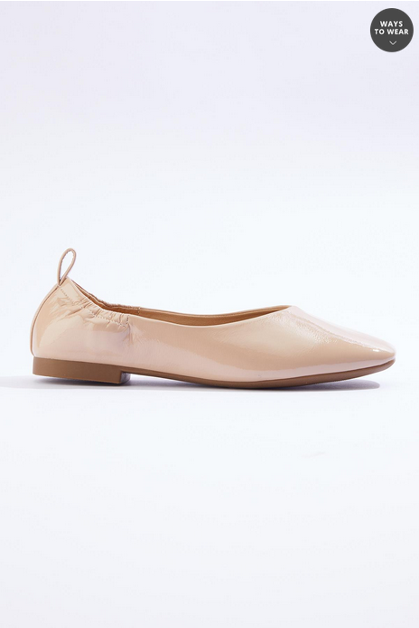 Cato Fashions Square Toe Scrunch Back Flats