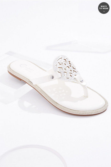 Cato Fashions Rhinestone Medallion Sandals