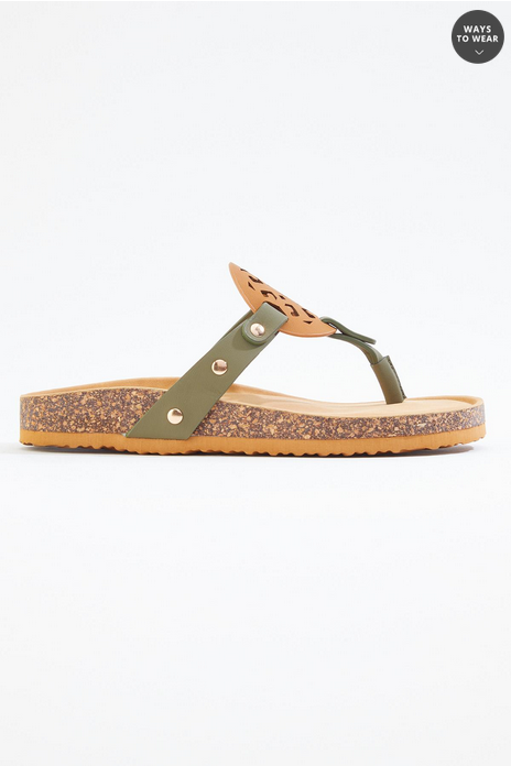 Cato Fashions Medallion Footbed Sandals