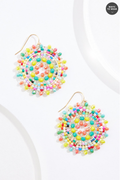 Cato Fashions Multicolor Seed Bead Dangle Earrings