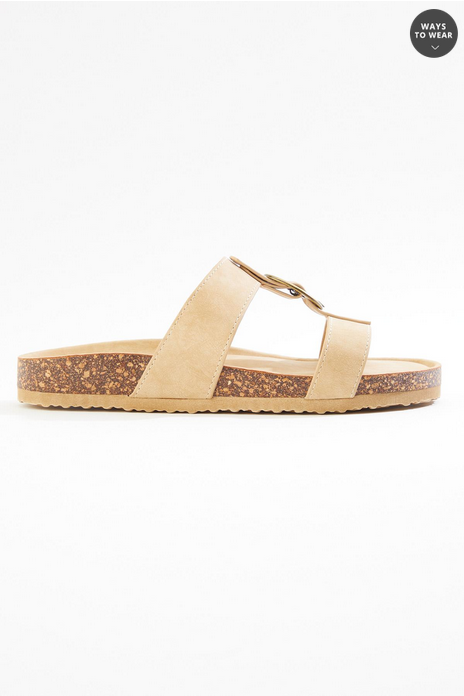 Cato Fashions Buckle Square Toe Sandals