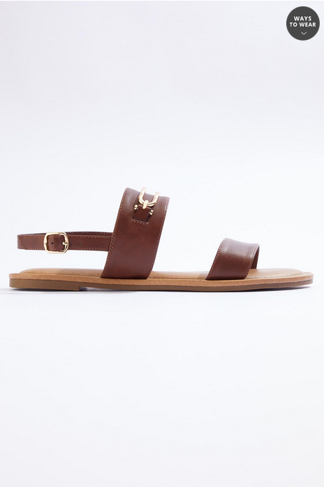 Cato Fashions Classic Two Band Hardware Sandals