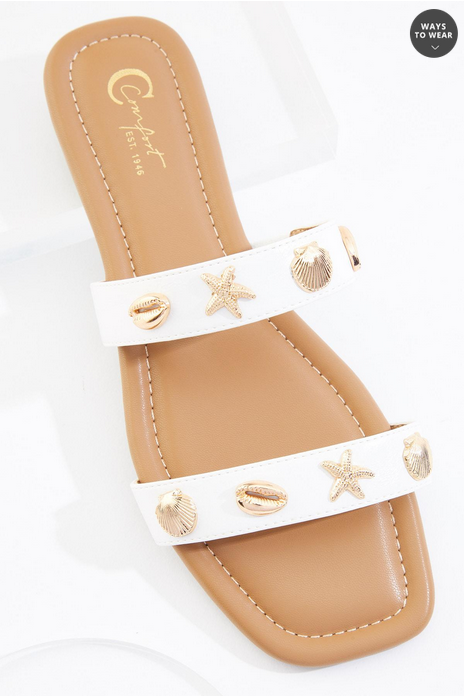 Cato Fashions Sealife Hardware Double Band Sandals