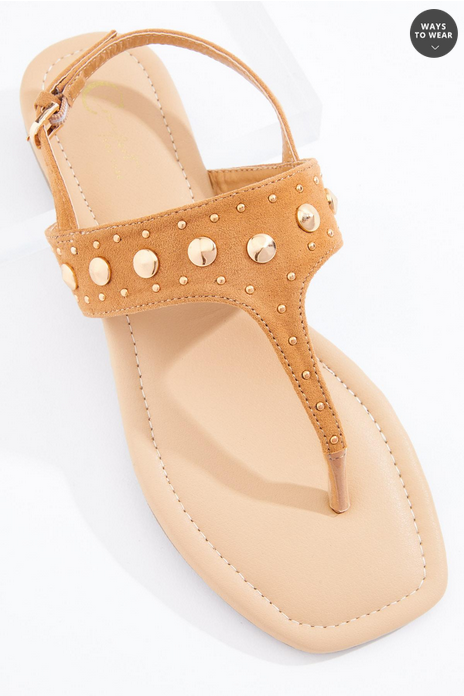 Cato Fashions Stud Shield Sandals