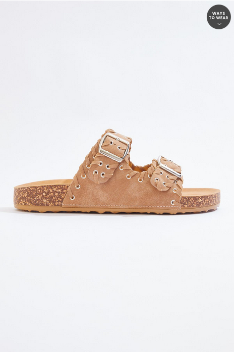 Cato Fashions Grommet Double Buckle Sandals