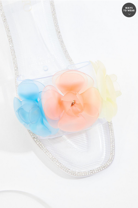 Cato Fashions 3d Flower Jelly Sandals