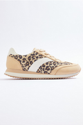 Cato Fashions Vintage Cheetah Lace- Up Sneakers