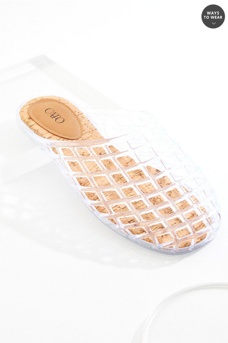 Cato Fashions Caged Jelly Mule Flats