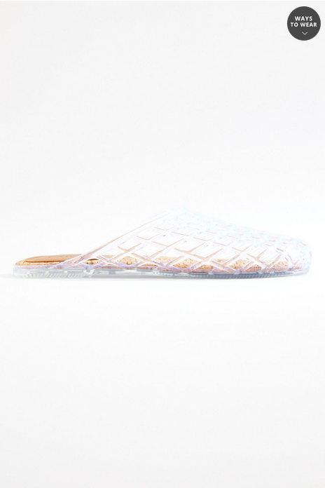 Cato Fashions Caged Jelly Mule Flats
