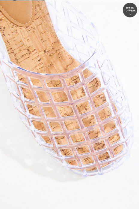 Cato Fashions Caged Jelly Mule Flats