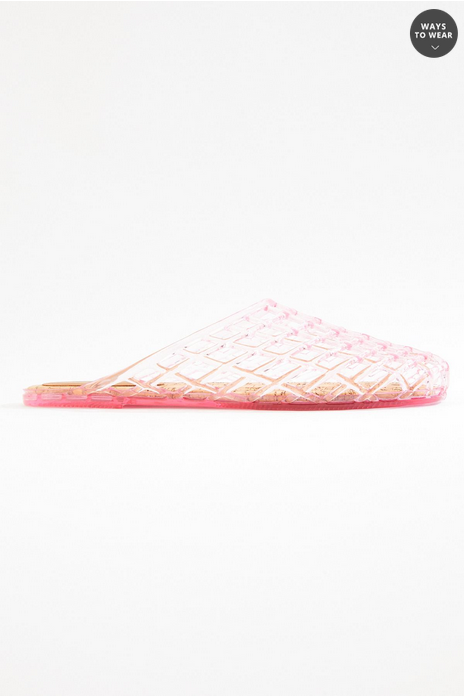 Cato Fashions Caged Jelly Mule Flats