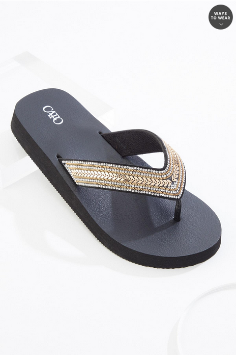 Cato Fashions Bling Chain Flip Flops