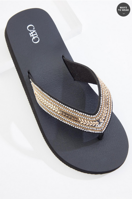 Cato Fashions Bling Chain Flip Flops