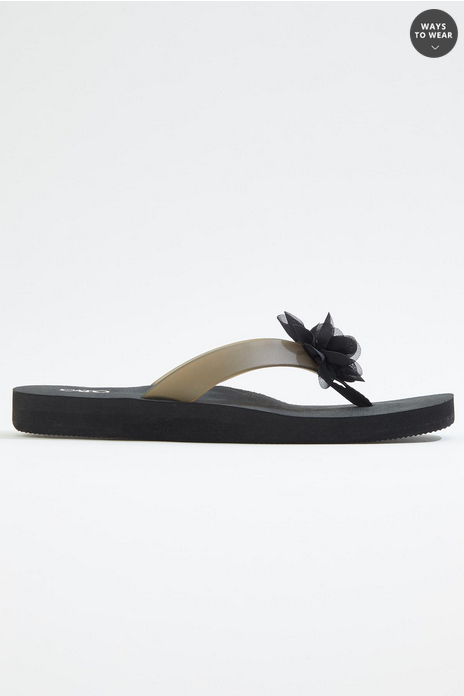 Cato Fashions Square Toe Flower Sandals