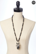 Cato Fashions Semi- Precious Beaded Charm Pendant Necklace