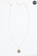 Cato Fashions Dainty Daisy Etched Pendant Necklace