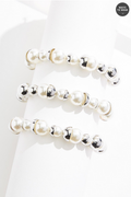 Cato Fashions Pink Pearl Coil Bracelet