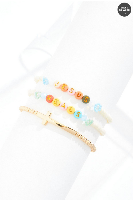 Cato Fashions Jesus Heals Bracelet Set