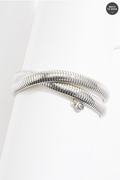 Cato Fashions Silver Flex Chain Overlapping Bracelet