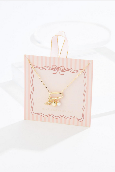 Cato Fashions Gold Butterfly Carabiner Necklace