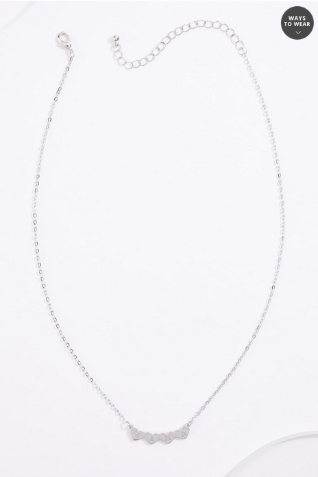 Cato Fashions Delicate Silver Mama Heart Necklace
