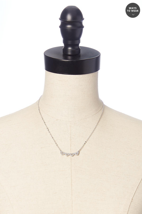 Cato Fashions Delicate Silver Mama Heart Necklace