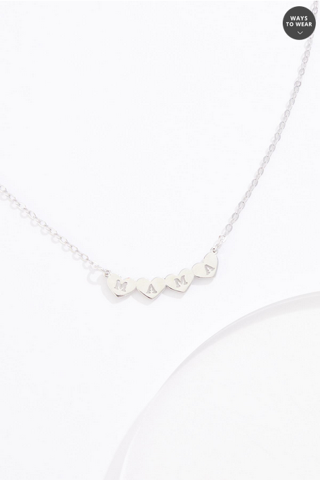 Cato Fashions Delicate Silver Mama Heart Necklace
